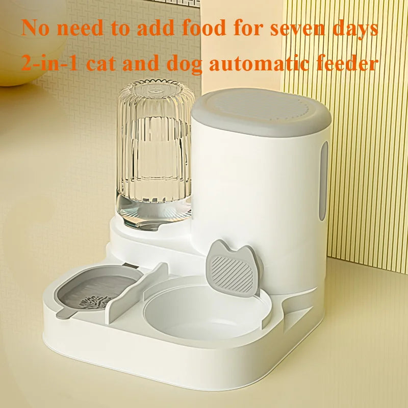 Cat bowl automatic feeder for cats, dogs, pets, water dispensers, integrated cat bowl, cat food basin, dogs, eating, drinking wa Ohberri