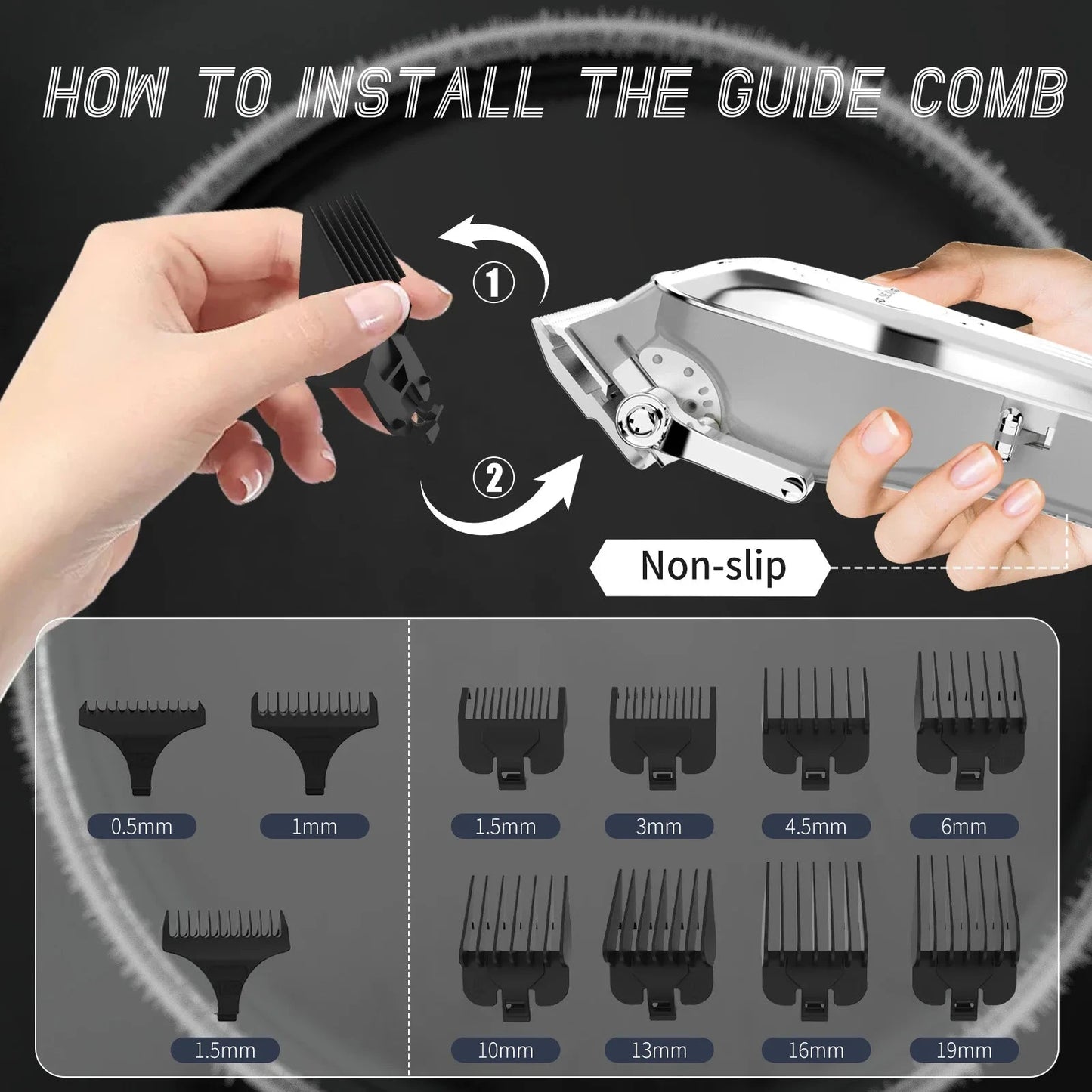 Professional Combo Kits Hair Clipper Electric Hair Trimmer Set For Men Ohberri