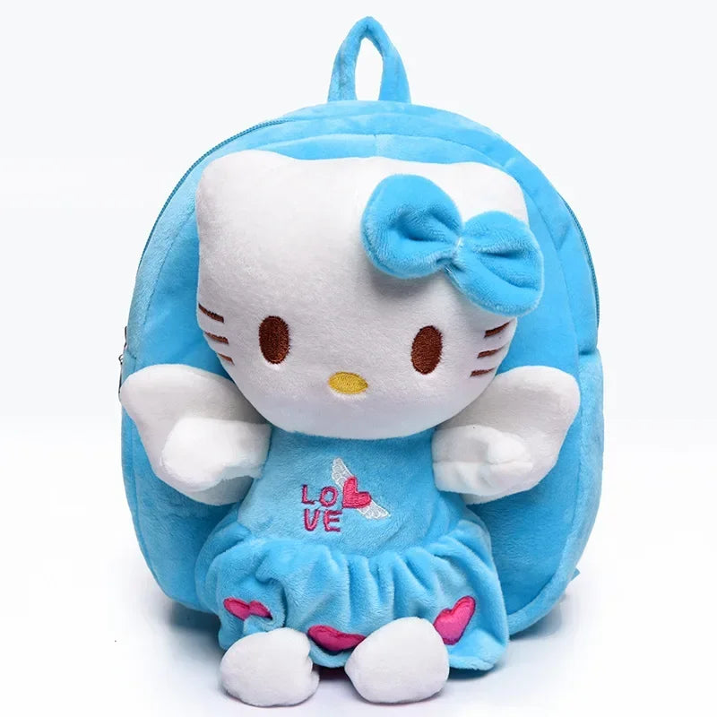 Hello Kitty KT Mickey Mouse Cat Cartoon PP Cotton Short Plush Doll Kindergarten Children Backpack Boys Girls Schoolbag - Ohberri