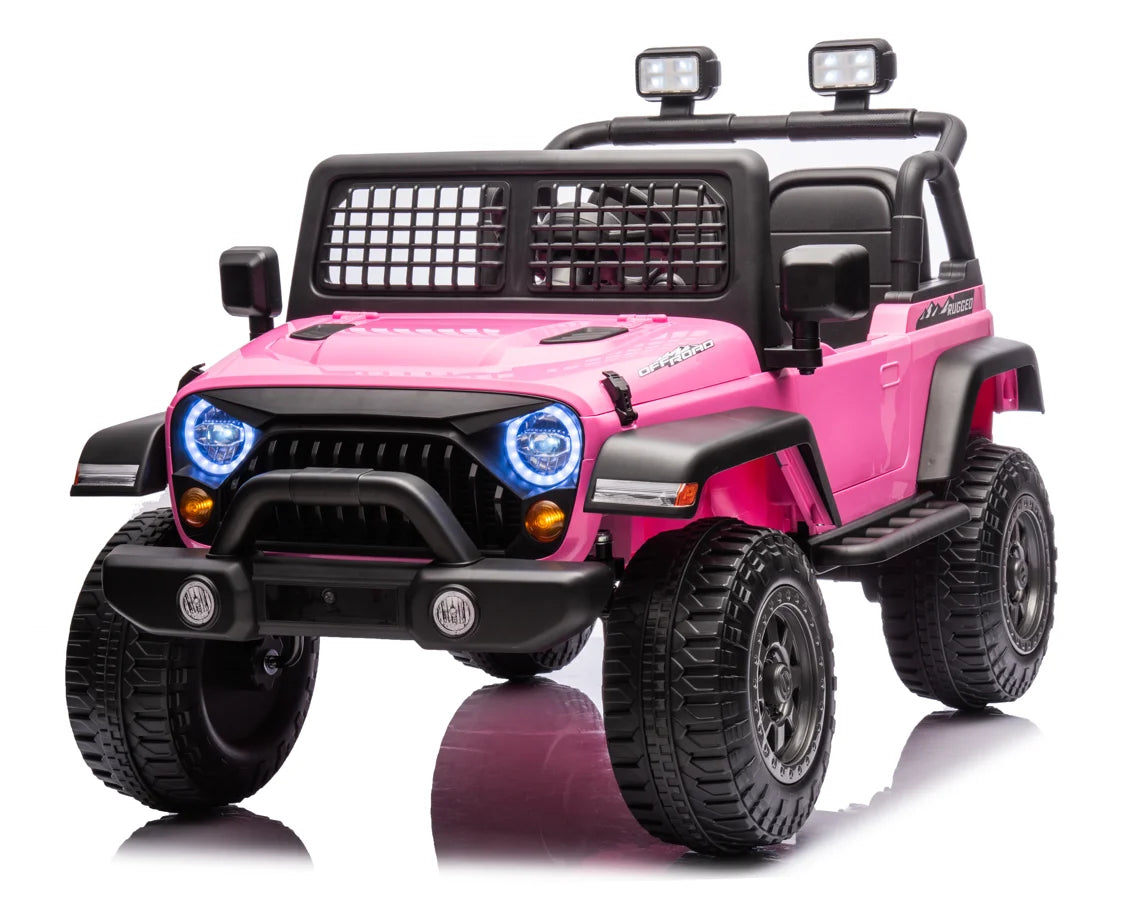 24V Battery Powered Kids Ride On Car Truck Four-wheel Drive Off-Road Controller Double Seats Ohberri