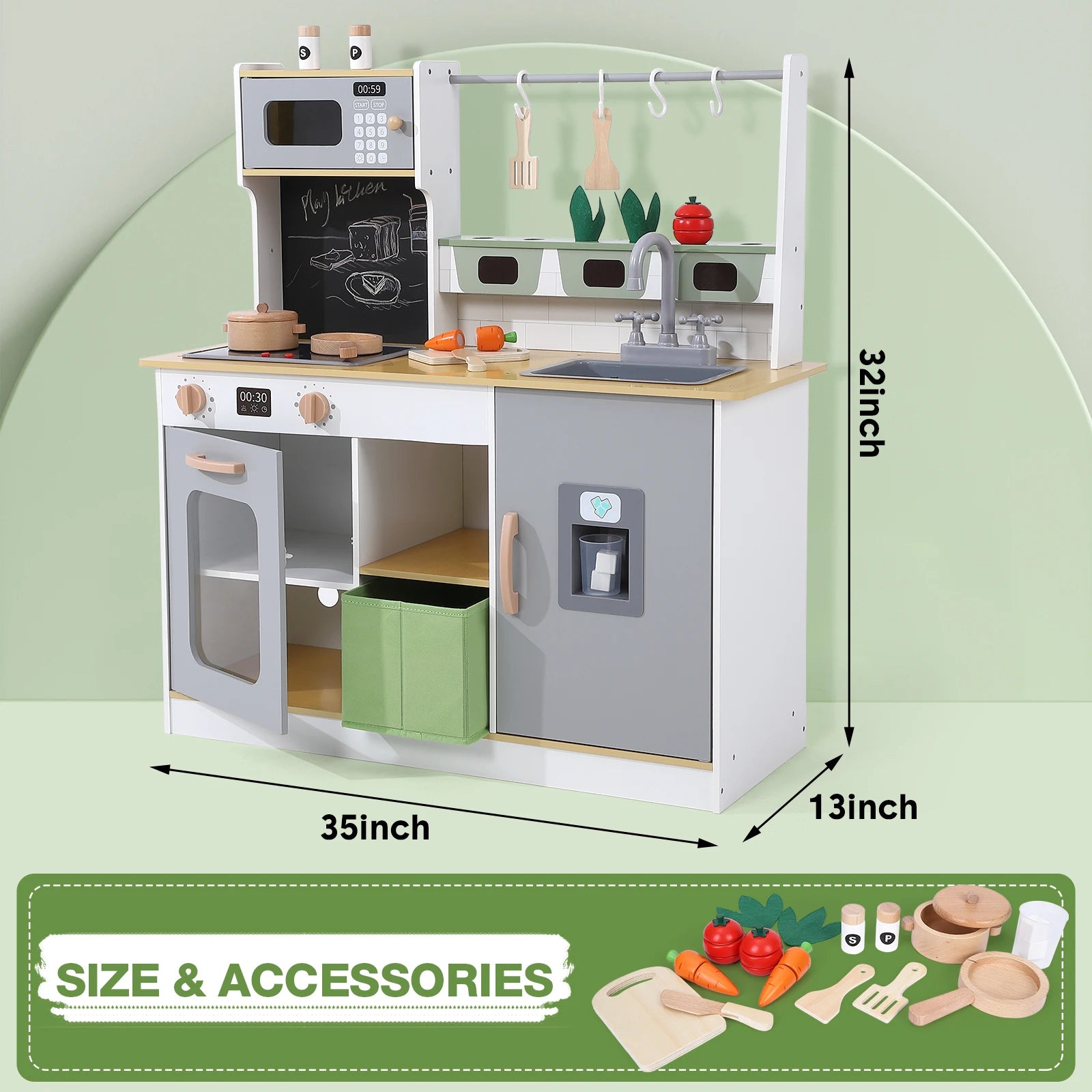 Children's Play Toys Simulated Kitchen Toys Wooden Vegetable Toys - Ohberri