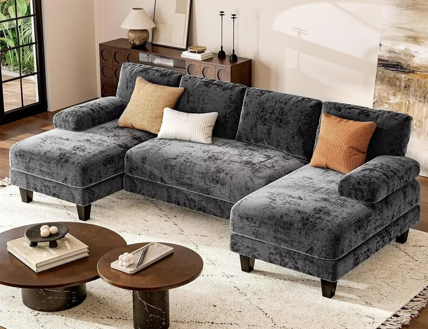 U Shaped Sectional Couches for Living Room - Ohberri