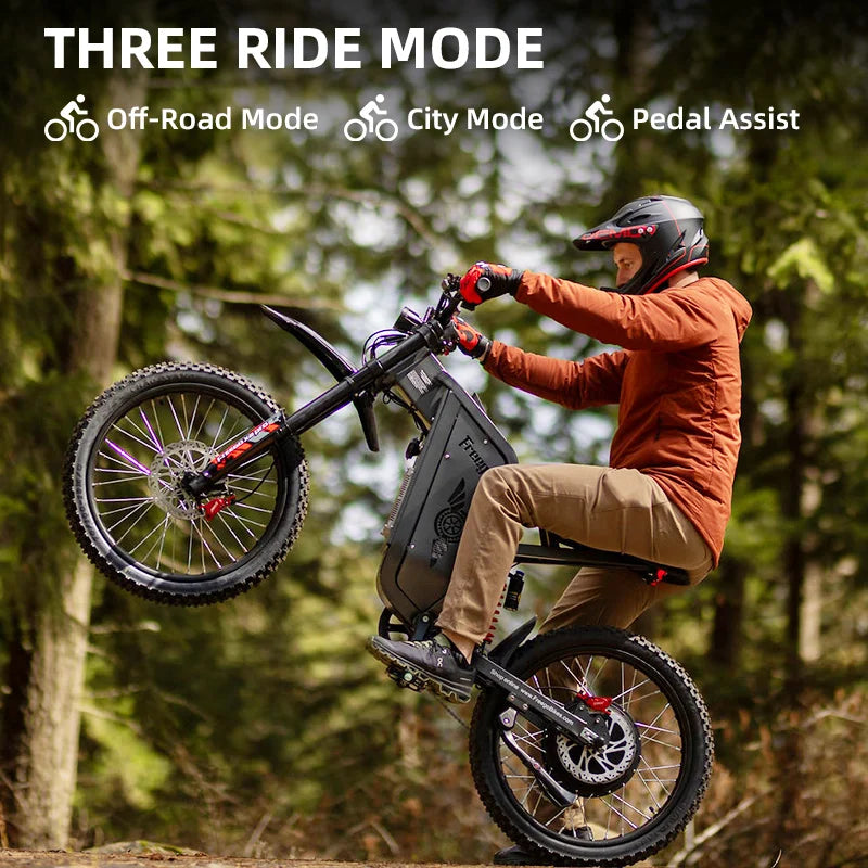 6000W Brushless Gearless Motors 30AH Lithium Battery Speed 90Kmh Electric Dirt Bike - Ohberri