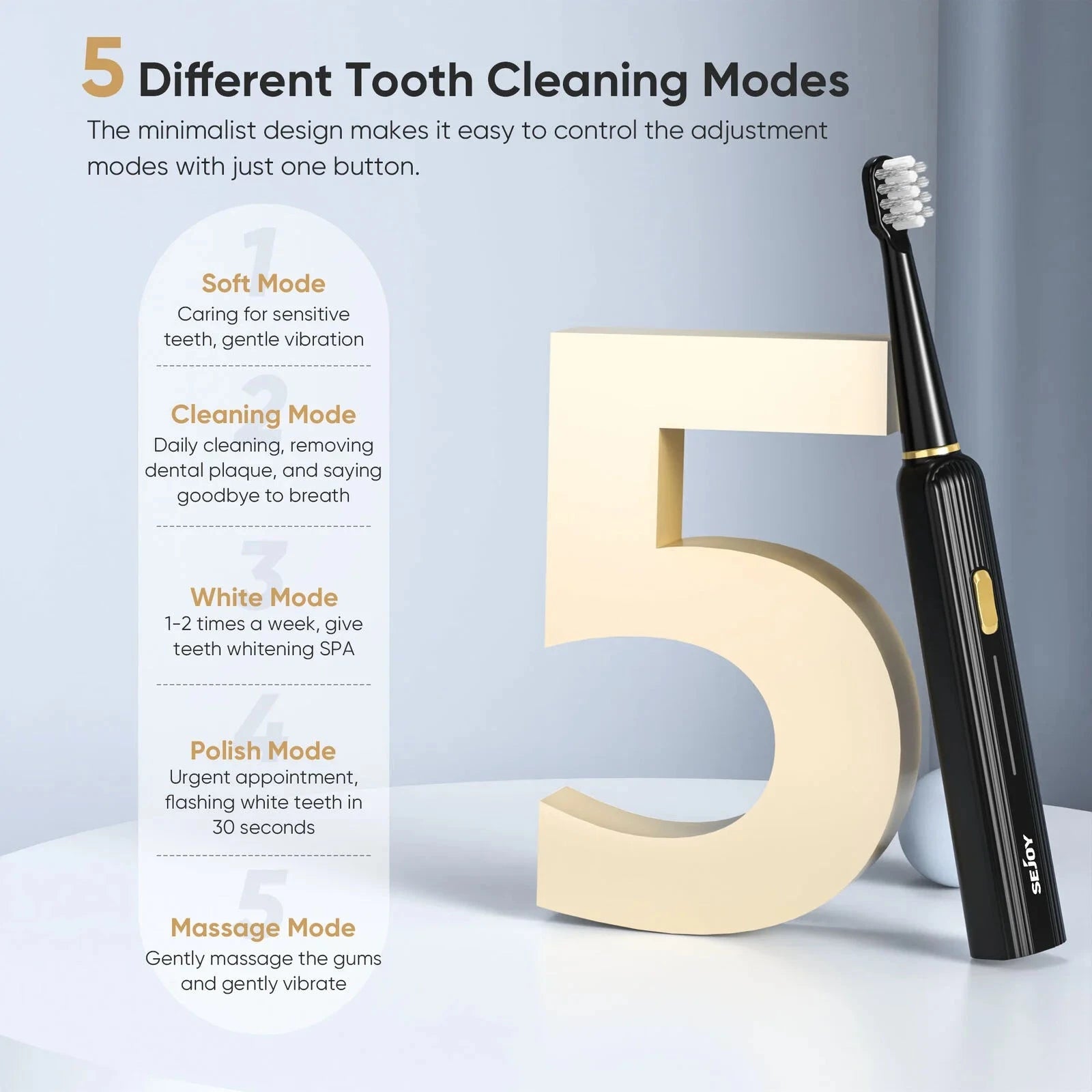 Sonic Rechargeable Ultra Whitening Electric Toothbrush Ohberri