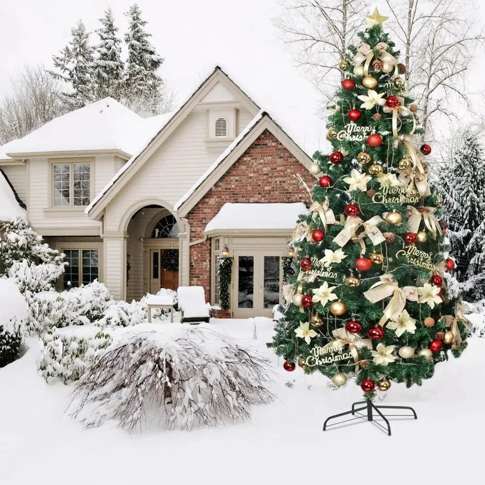 8FT Artificial Christmas Tree, Christmas Holiday Pencil Tree with Thick Branch Tips Ohberri