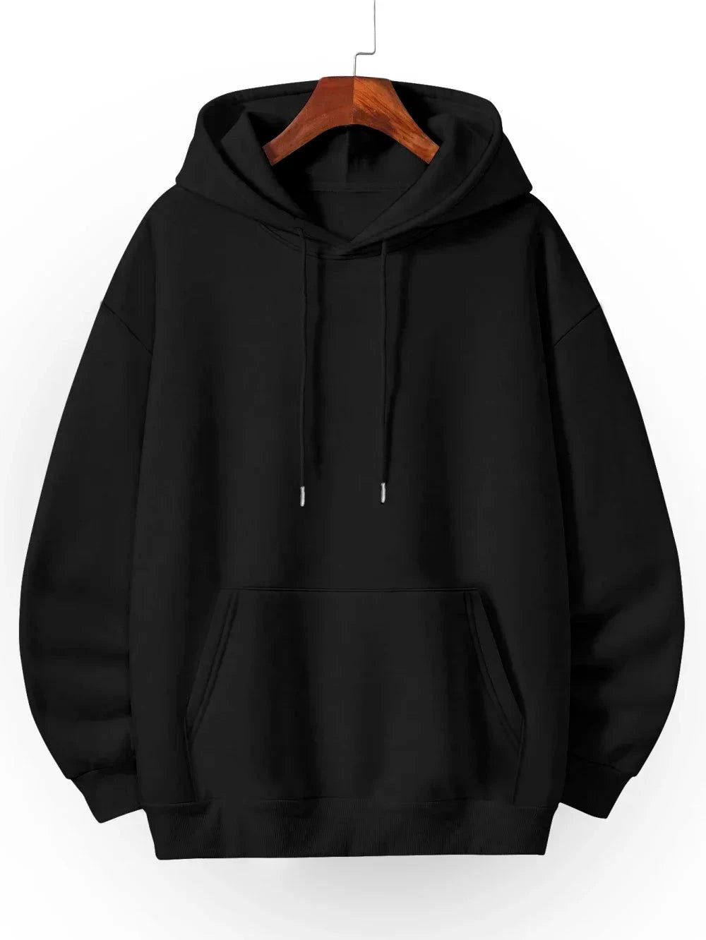 Bold Skull Letter Print Long Sleeve Pullover with I'm Who I Am Design Hoodie Ohberri