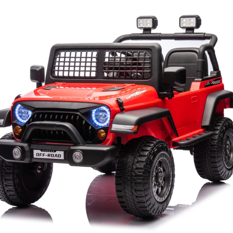 24V Battery Powered Kids Ride On Car Truck Four-wheel Drive Off-Road Controller Double Seats Ohberri