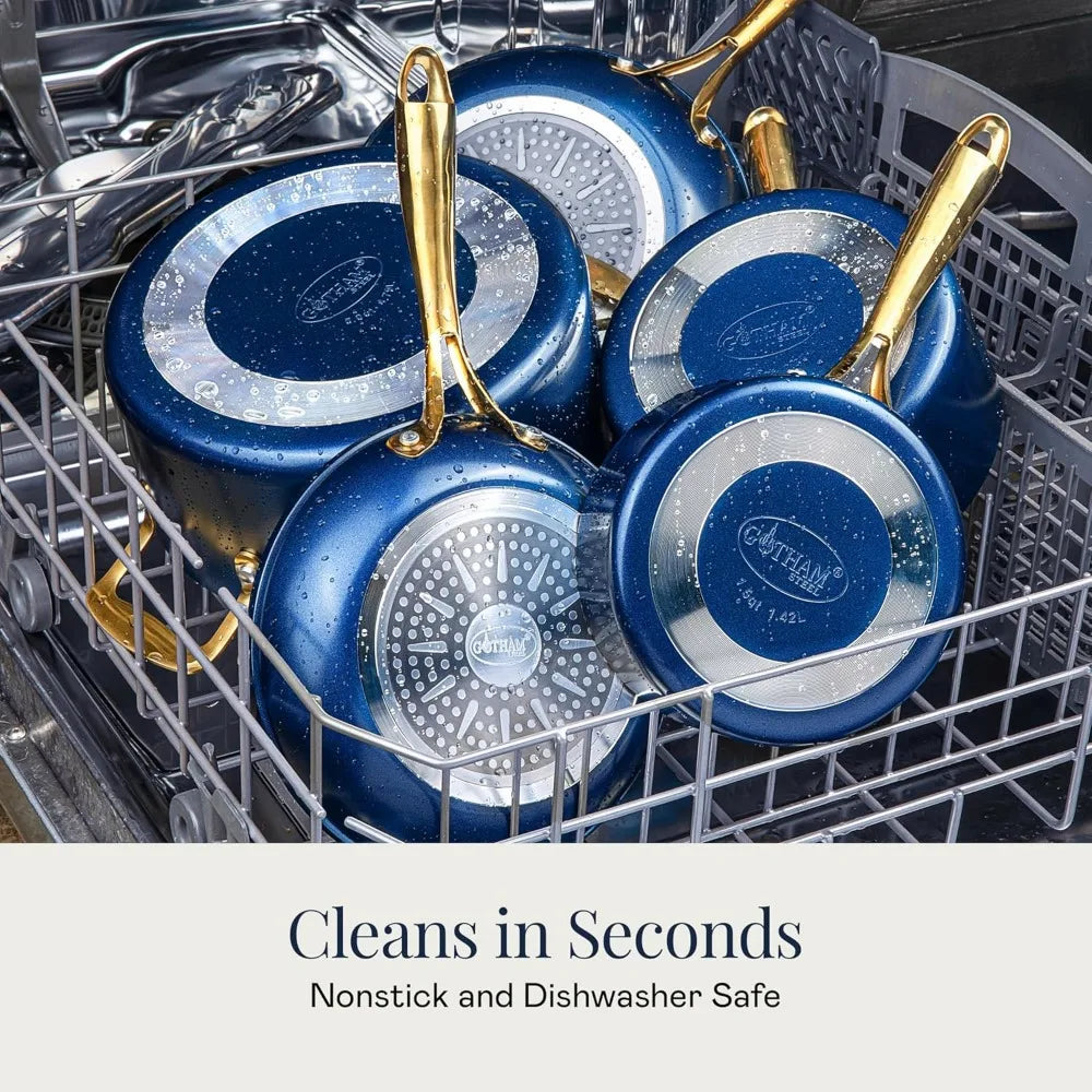 12 pc ceramic cookware set nonstick pots and pans set Ohberri