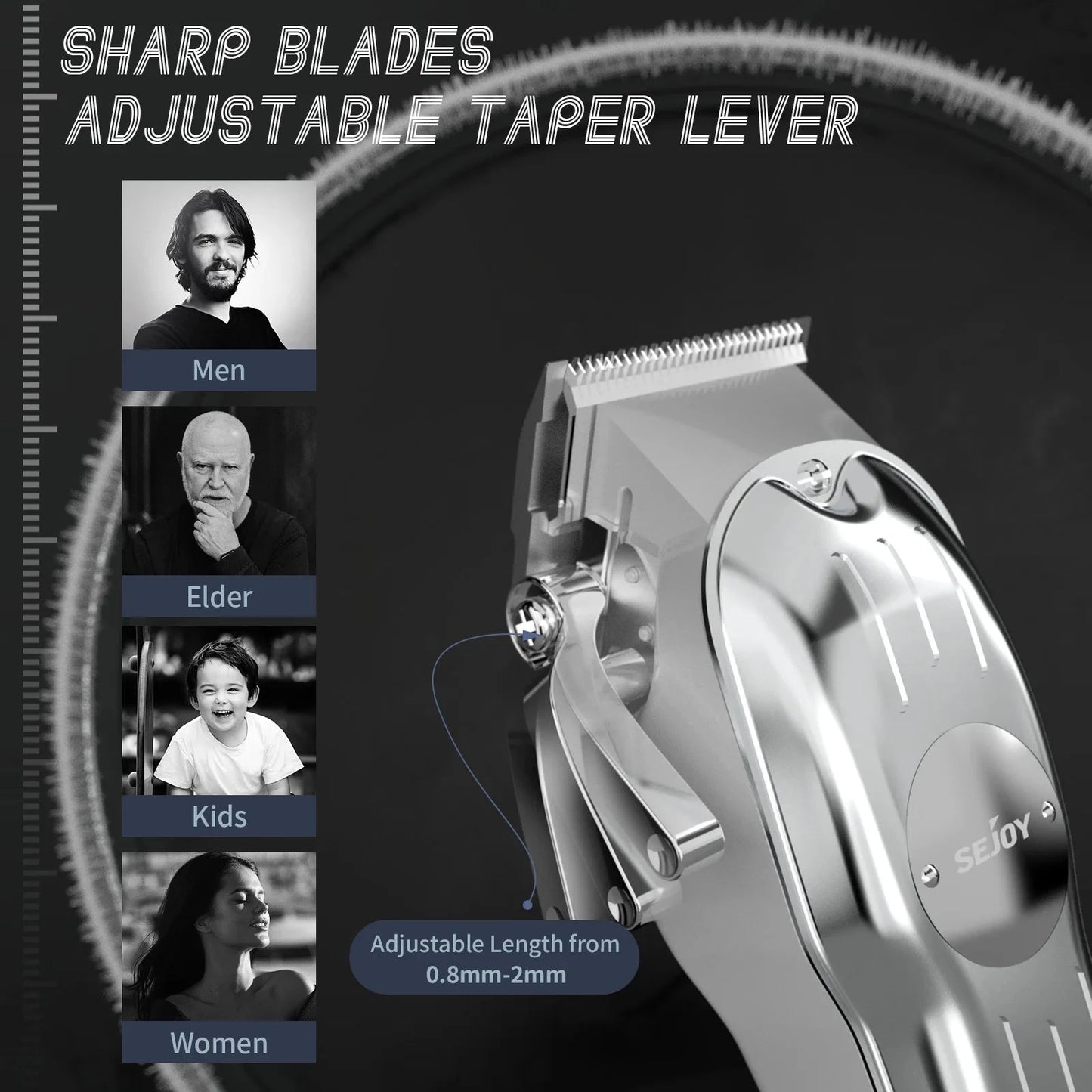 Professional Combo Kits Hair Clipper Electric Hair Trimmer Set For Men Ohberri