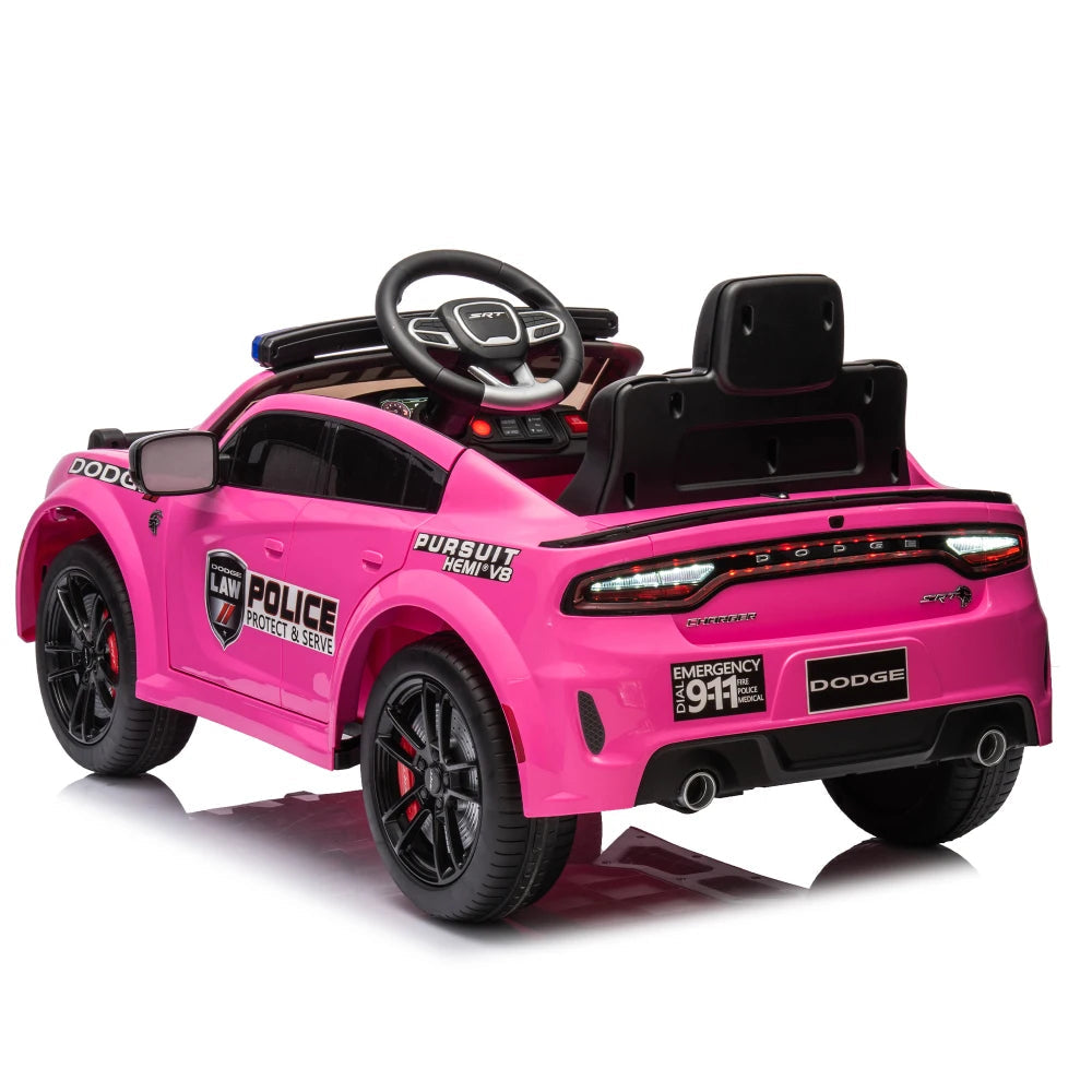 Licensed Dodge Charger,12v Kids ride on police car W/ Remote Control Ohberri