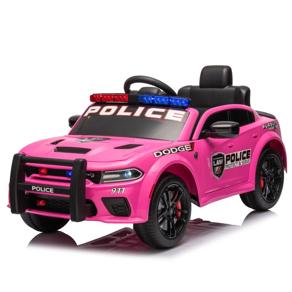Licensed Dodge Charger,12v Kids ride on police car W/ Remote Control Ohberri