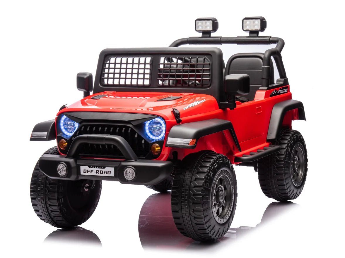 24V Battery Powered Kids Ride On Car Truck Four-wheel Drive Off-Road Controller Double Seats Ohberri