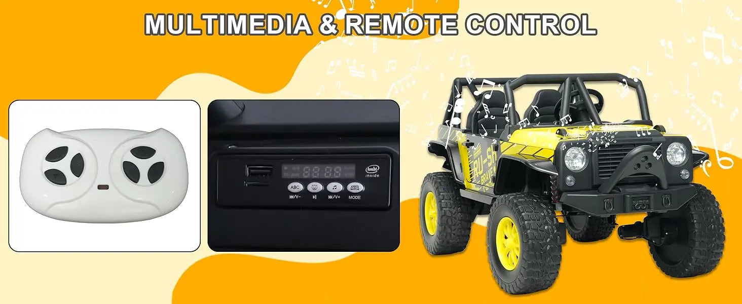 2 Seater Power Wheels 4WD UTV Ride On Car Ohberri