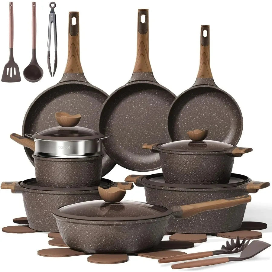26PCS Pots and Pans Set Non Stick Cookware Set for Induction Ohberri