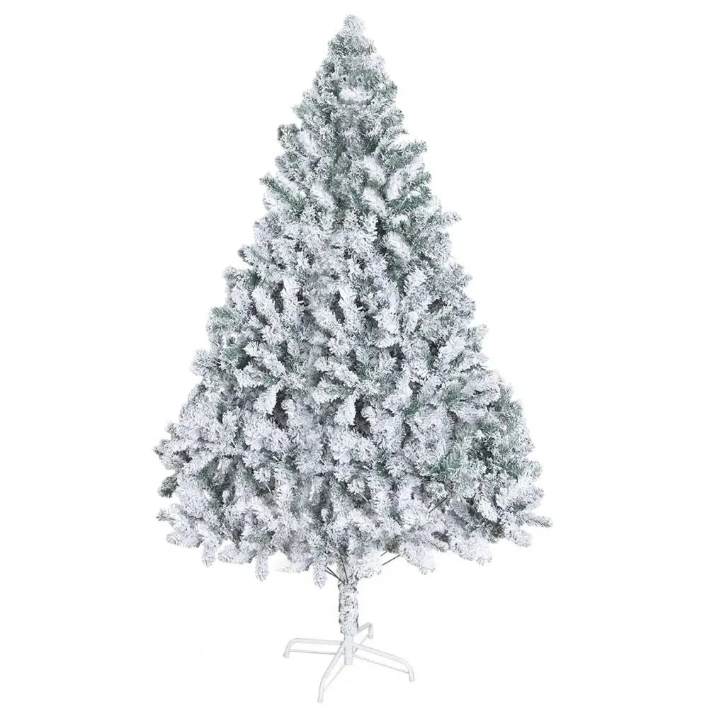 6.9ft White Flocked Artificial Christmas Tree, Snow Ohberri