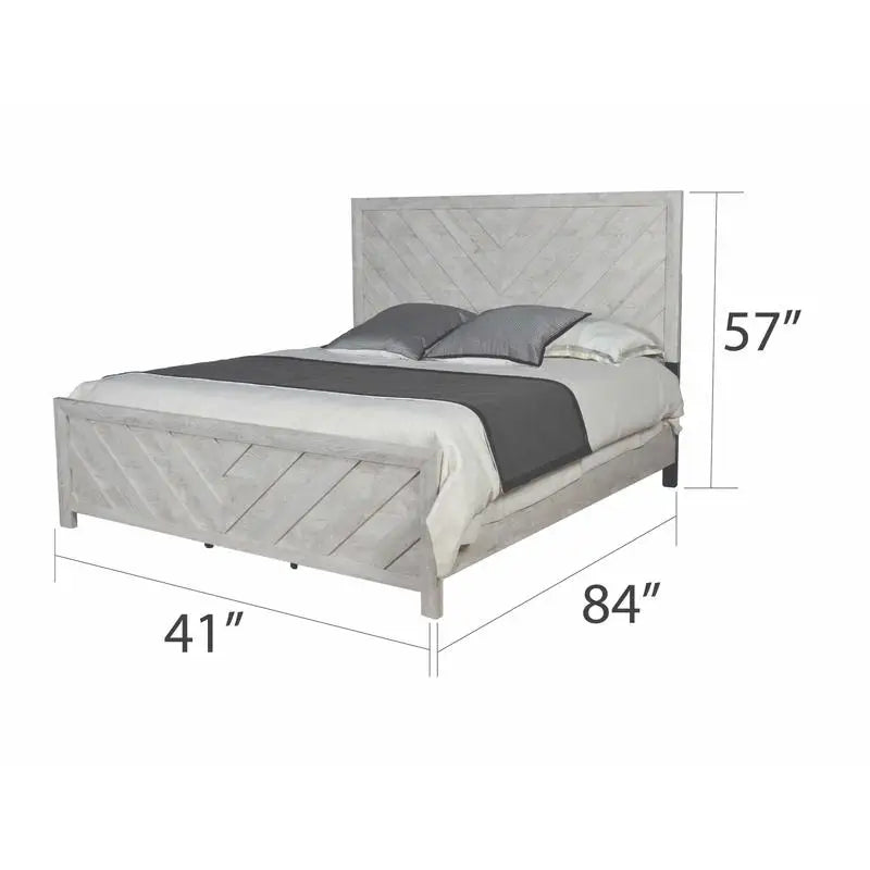 Modern Twin 5PC Storage Bedroom Set - Natural Wood Finish, Elegant Design - Ohberri