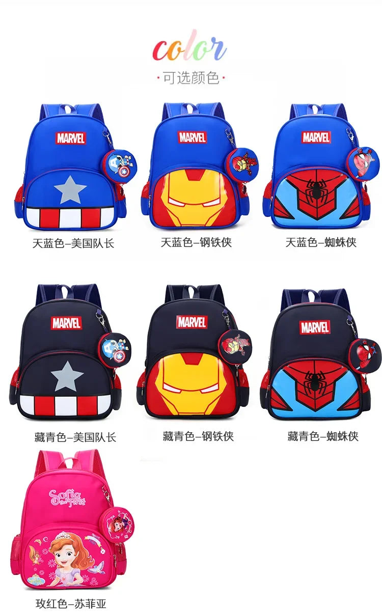 New Children School Bag Boys Girls Spider Man Cartoon Kindergarten Schoolbags Kids Orthopedic Backpacks 4-13 Year - Ohberri