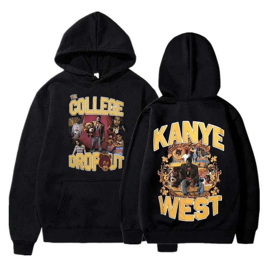 Rapper Kanye West Graduation Printed Hoodie Ohberri