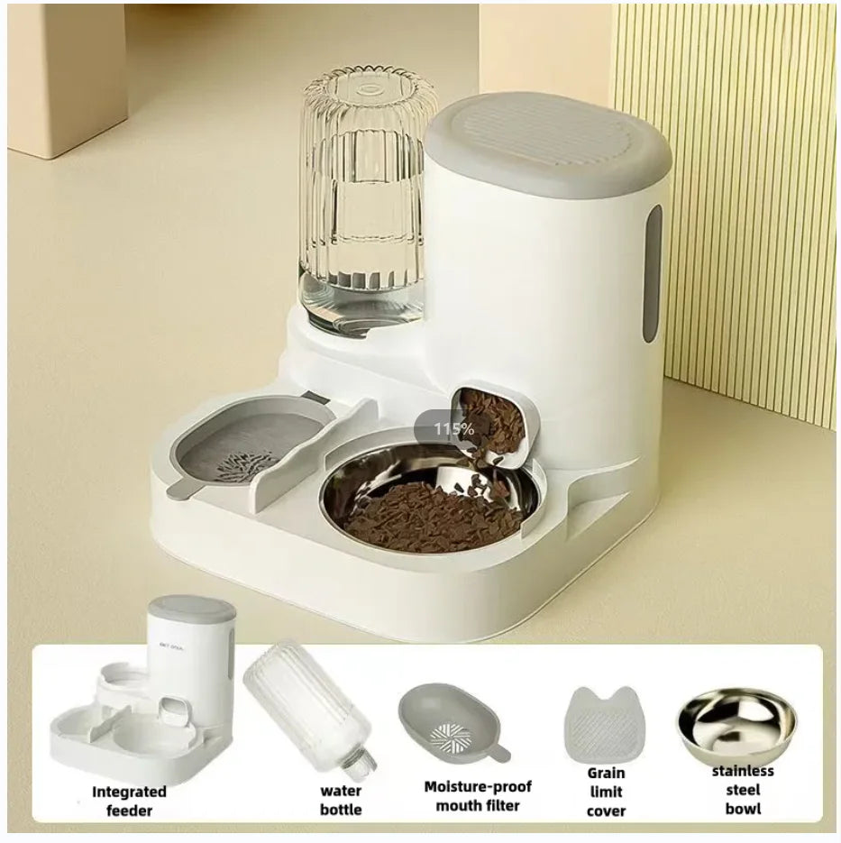 Cat bowl automatic feeder for cats, dogs, pets, water dispensers, integrated cat bowl, cat food basin, dogs, eating, drinking wa Ohberri