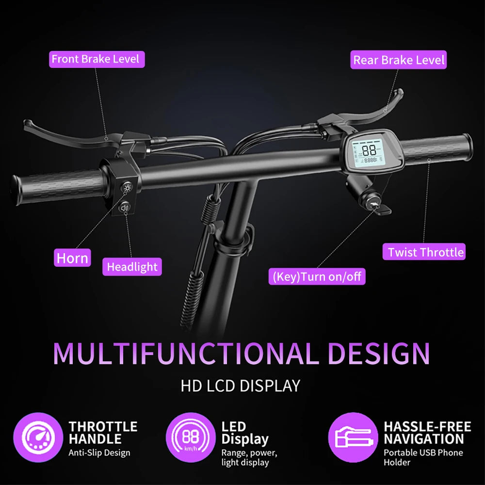 Electric Bikes 25MPH 600W Peak Motor,24-32Miles - Ohberri