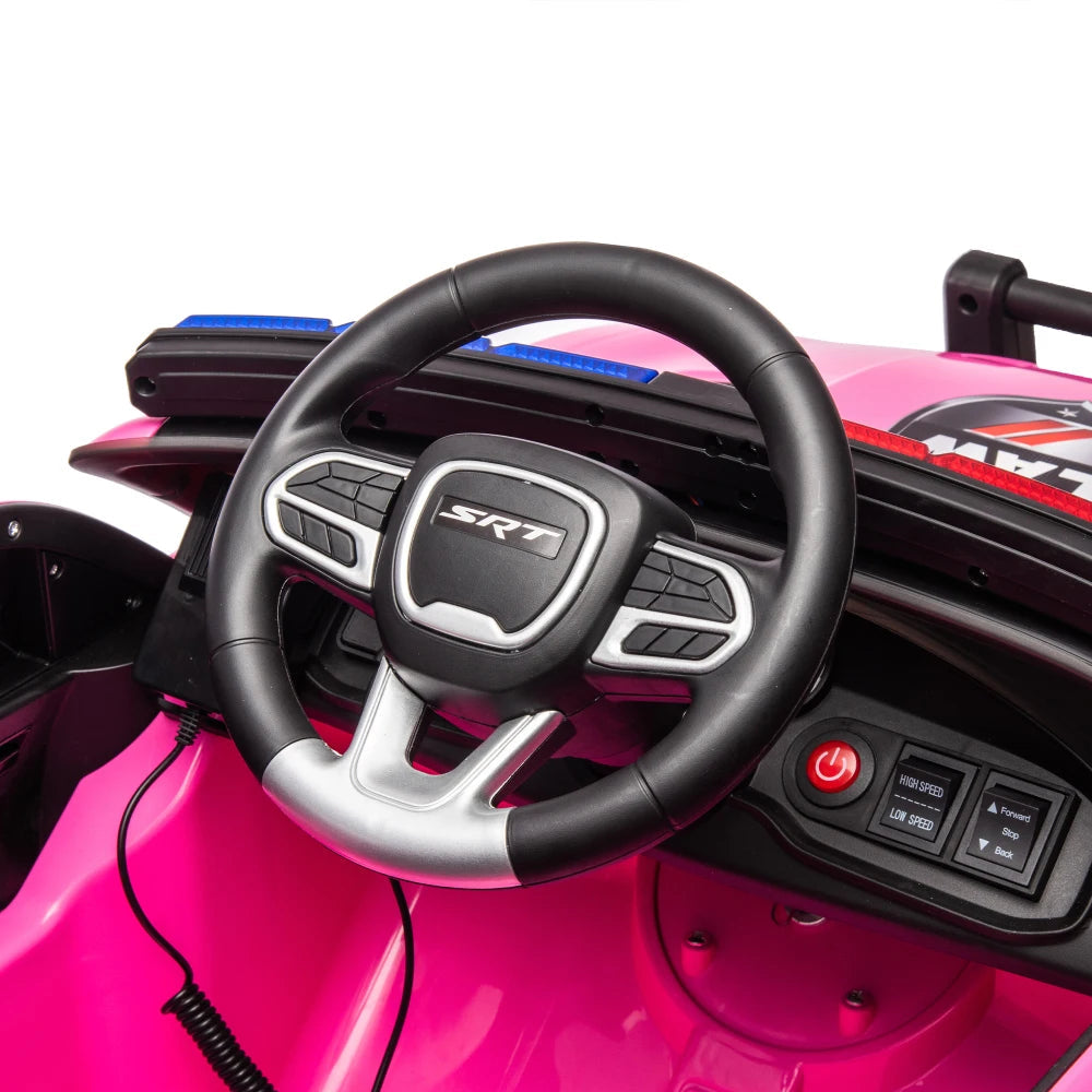 Licensed Dodge Charger,12v Kids ride on police car W/ Remote Control Ohberri