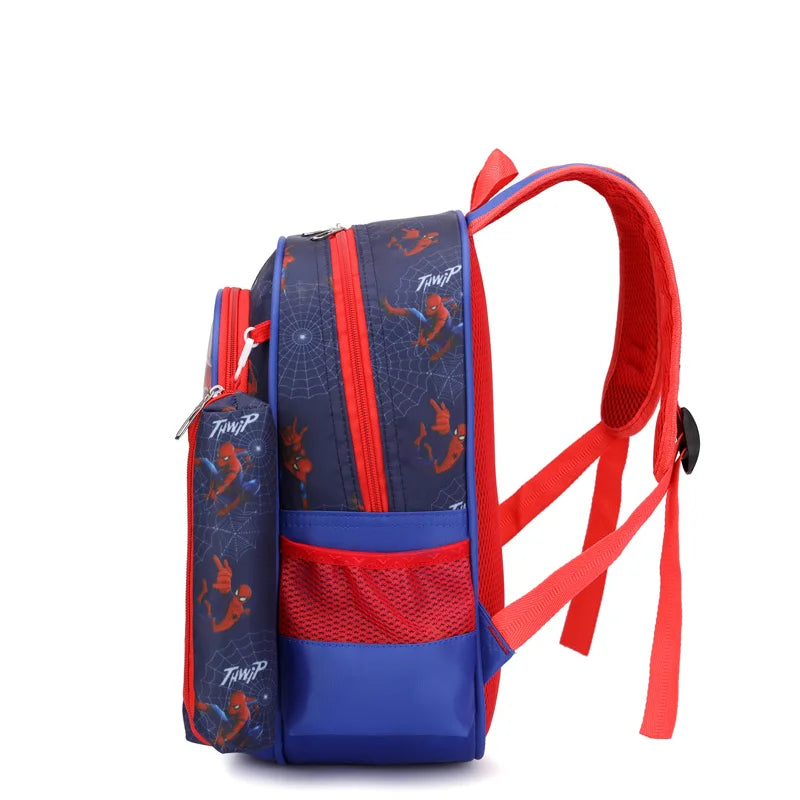 Disney Spiderman Unisex Backpacks Large Capacity Gilding Print Schoolbag For Children's Gifts With Pen Case - Ohberri
