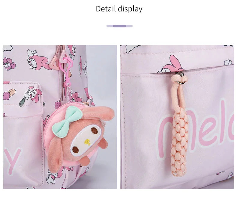 Hello Kitty Sanrio Backpack, Kuromi Cinnamoroll Cute Daypack, Cartoon Anime Schoolbag Bag, Girl Casual Travel Commute Knapsack - Ohberri