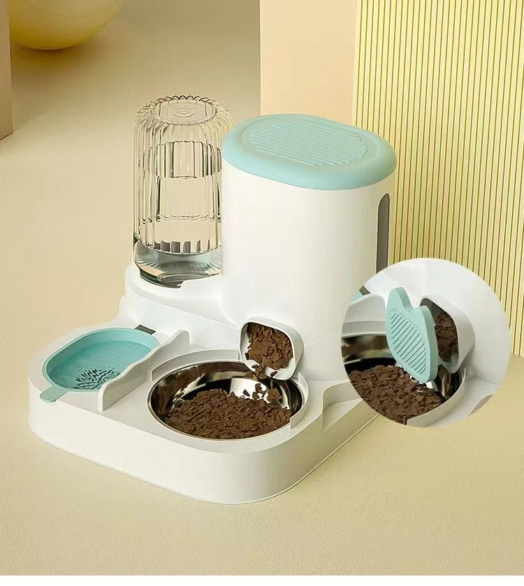 Cat bowl automatic feeder for cats, dogs, pets, water dispensers, integrated cat bowl, cat food basin, dogs, eating, drinking wa Ohberri