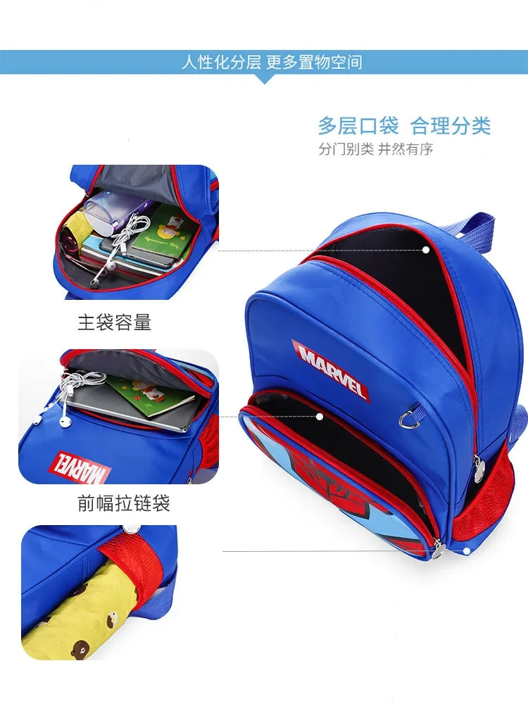 New Children School Bag Boys Girls Spider Man Cartoon Kindergarten Schoolbags Kids Orthopedic Backpacks 4-13 Year - Ohberri