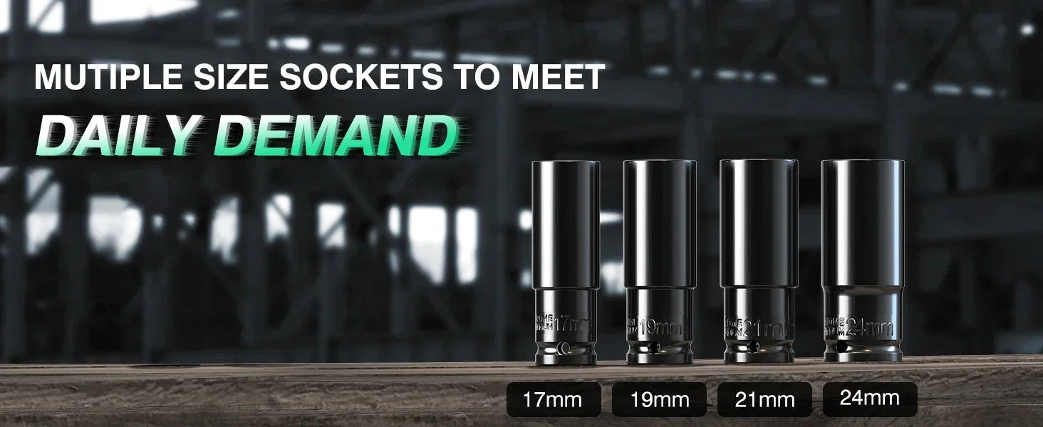 1/2" Cordless Brushless Impact Wrench 1000Nm(738Ft-lbs) w/ 2x5.0Ah Ohberri