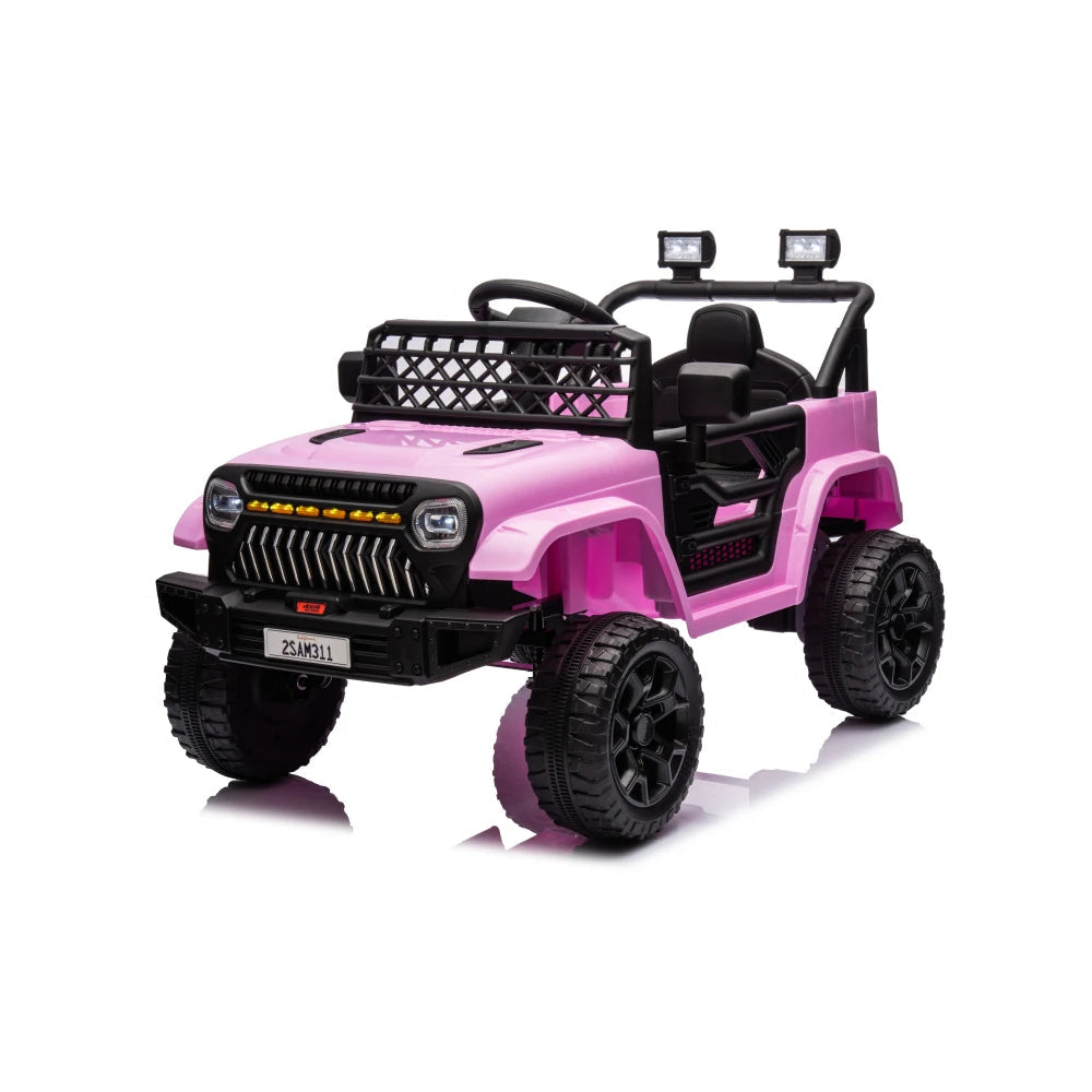 Kids Ride on Truck Car w/ Remote, Bluetooth,pink Ohberri