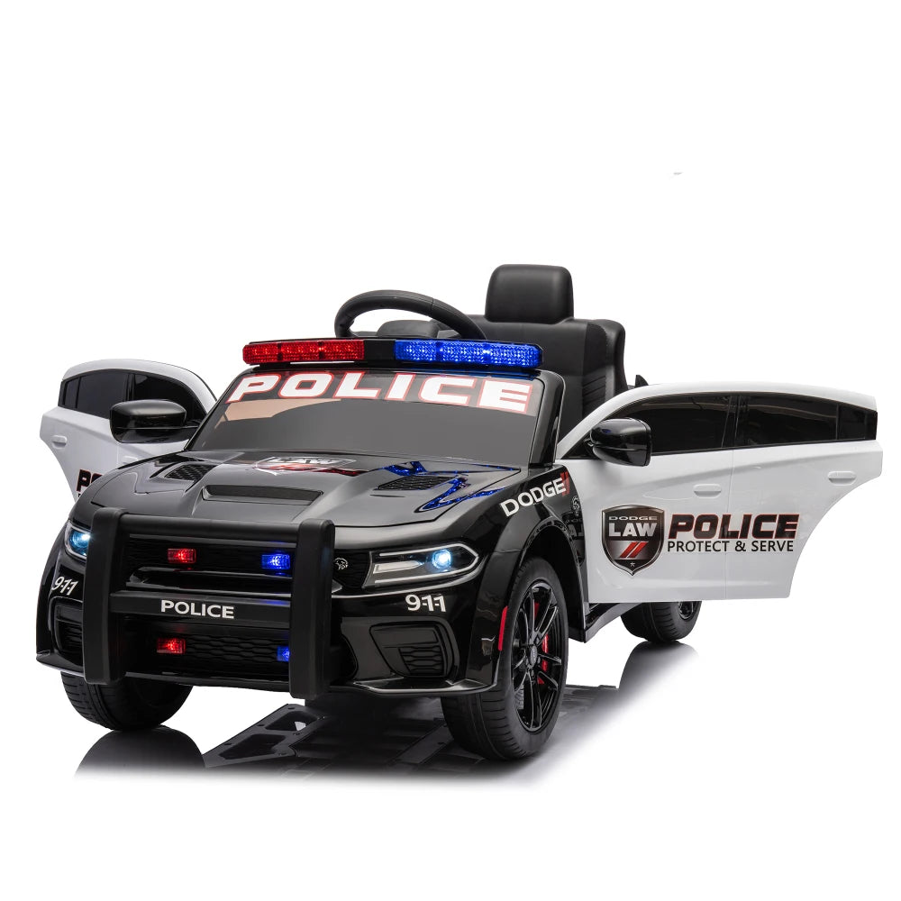 Licensed Dodge Charger,12v Kids ride on police car W/ Remote Control Ohberri