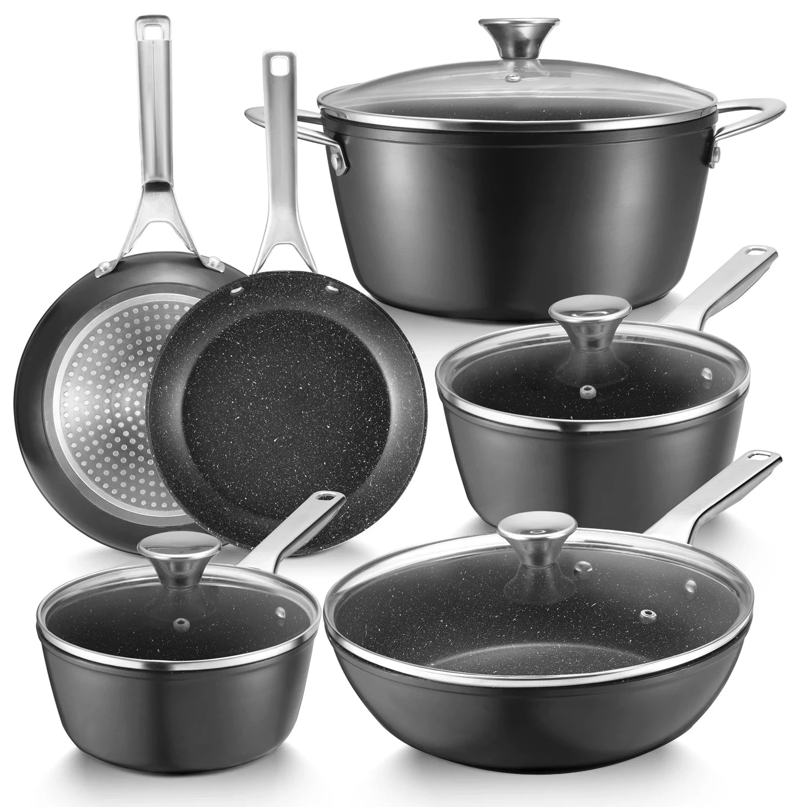 Induction Cookware Nonstick, 10-Piece Ohberri