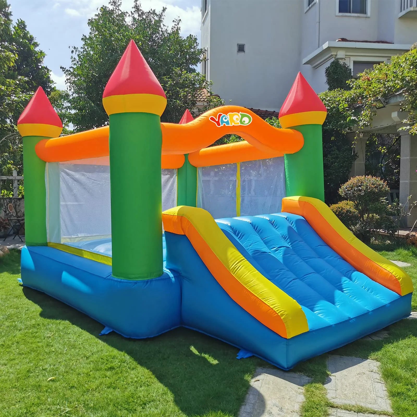 12*9*8ft Bounce House With Blower - Ohberri