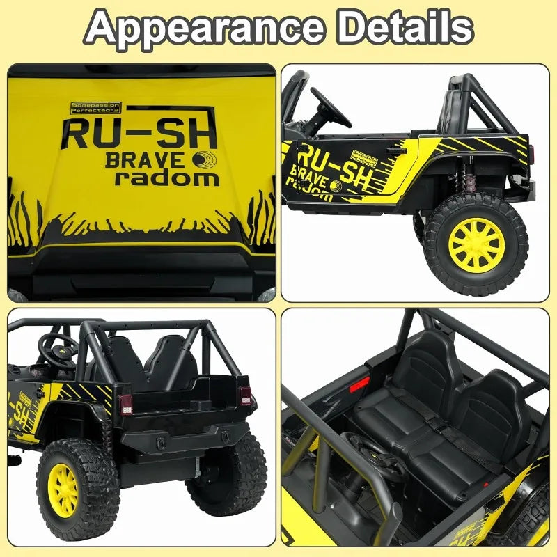 2 Seater Power Wheels 4WD UTV Ride On Car Ohberri