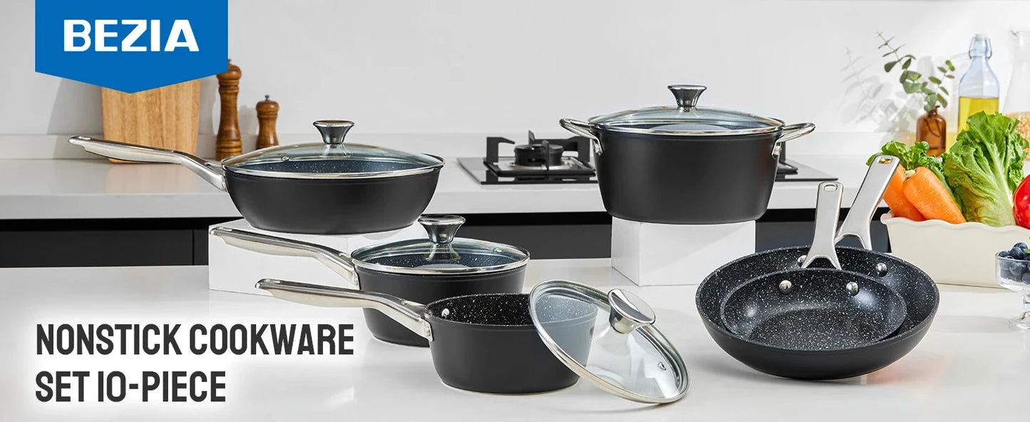 10-Piece Pots and Pans Set Ohberri
