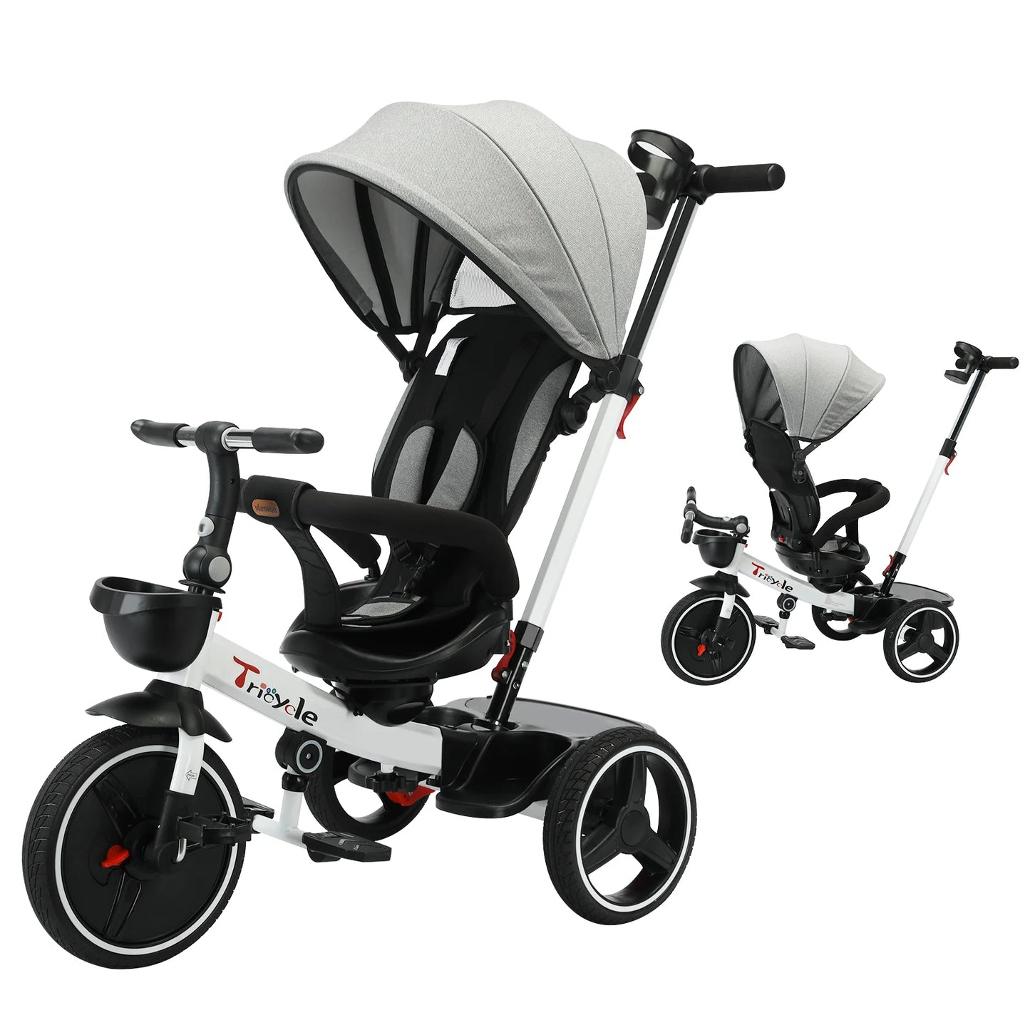 Tricycle Stroller Bike , 5-in-1, Adjustable Canopy, Sitting & Lying,Celerity - Ohberri