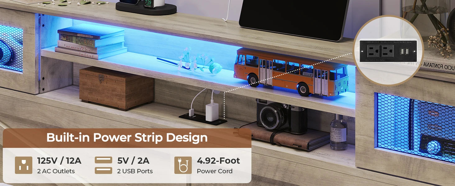 Farmhouse Bed Frame with Bookcase Headboard and 2 Drawers, Wooden Platform , Rustic Brown Ohberri