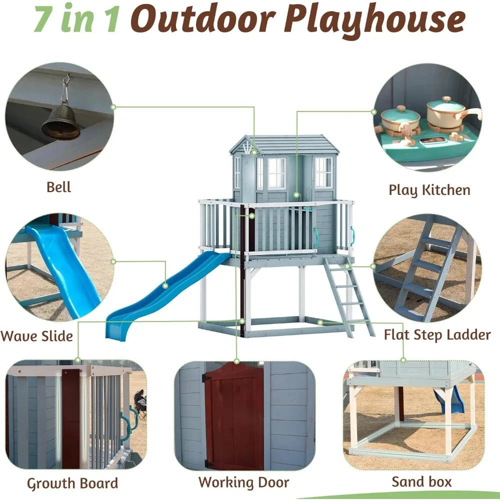 Outdoor Playhouse, Cedar Wooden Ohberri
