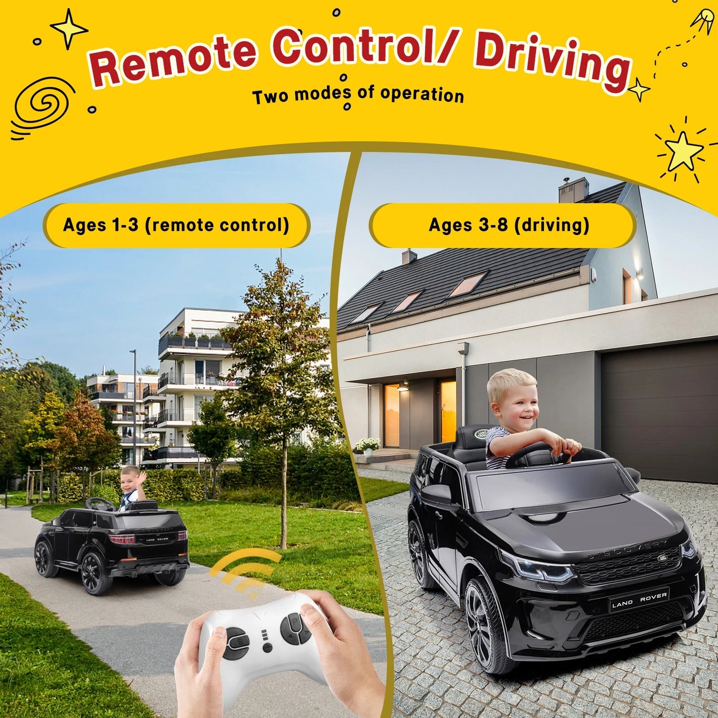 Ride on Car for Kids 12V power Battery Electric Vehicles Ride On Truck w/ Remote Control Ohberri