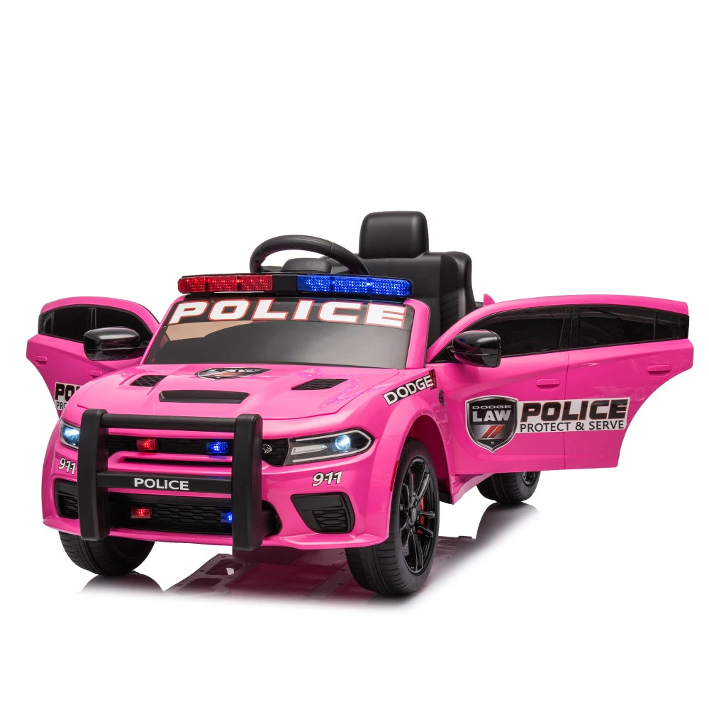 Licensed Dodge Charger,12v Kids ride on police car W/ Remote Control Ohberri
