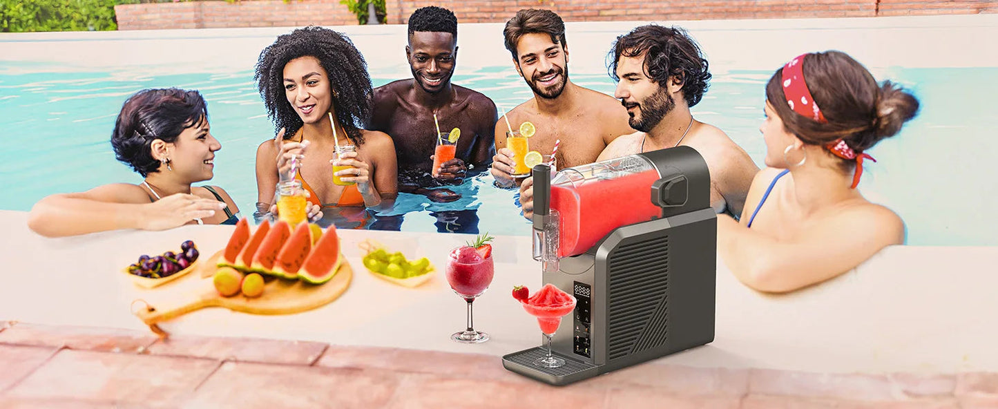 Professional Home Slushie Machine No Ice Needed Rapid Chill Technology 72 oz. Frozen Drink & Slushie Machine 7 Preset Programs Ohberri