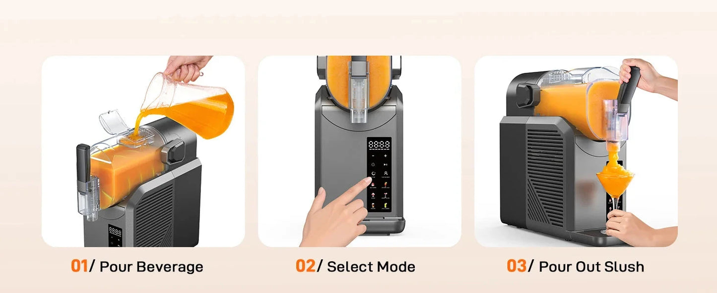 7 in 1 Professional Home Slushie Machine No Ice Needed Rapid Chill Technology Ohberri