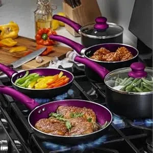 Pots And Pans Set Kitchen Cookware Sets Nonstick Aluminum Cooking Essentials 11 Pieces Ohberri