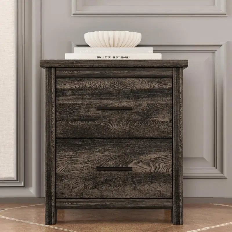 4-Piece Bedroom Set, Queen Bed Frame with Storage Headboard and Charging Station, 2 Nightstands with 2 Drawers, 1 Dresser - Ohberri