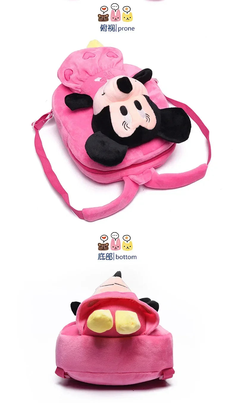 Hello Kitty KT Mickey Mouse Cat Cartoon PP Cotton Short Plush Doll Kindergarten Children Backpack Boys Girls Schoolbag - Ohberri