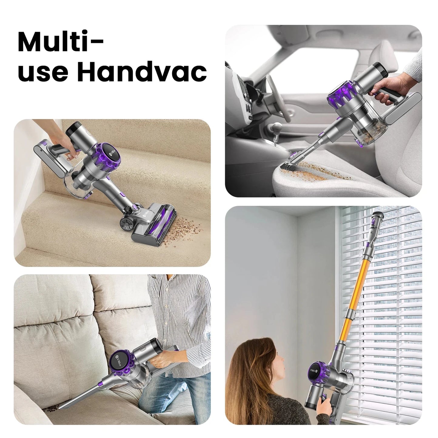 Cordless Vacuum Cleaner 55Mins Running Time with Touchscreen Ohberri