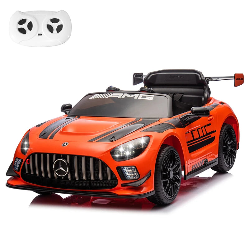 12V Licensed Mercedes-Benz GT3 Kids Ride on Car with Remote Control, Music - Ohberri