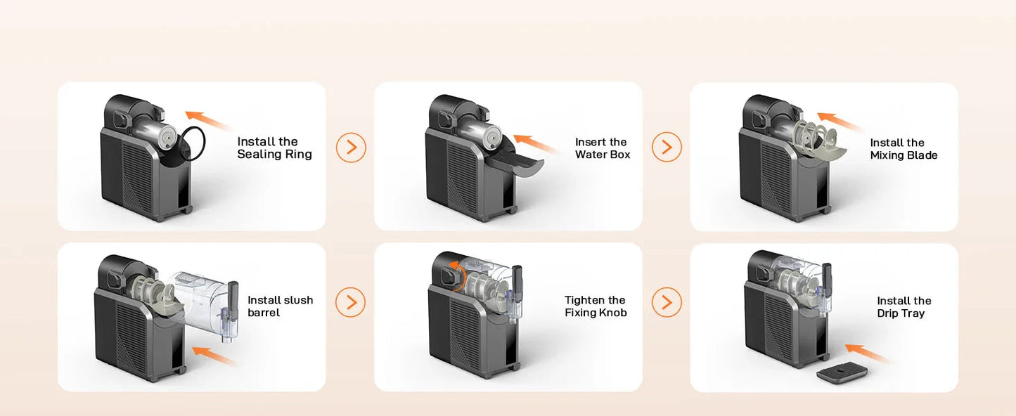 Professional Home Slushie Machine No Ice Needed Rapid Chill Technology 72 oz. Frozen Drink & Slushie Machine 7 Preset Programs Ohberri