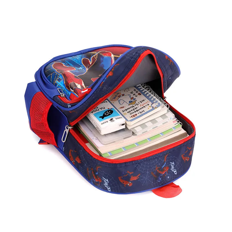 Disney Spiderman Unisex Backpacks Large Capacity Gilding Print Schoolbag For Children's Gifts With Pen Case - Ohberri